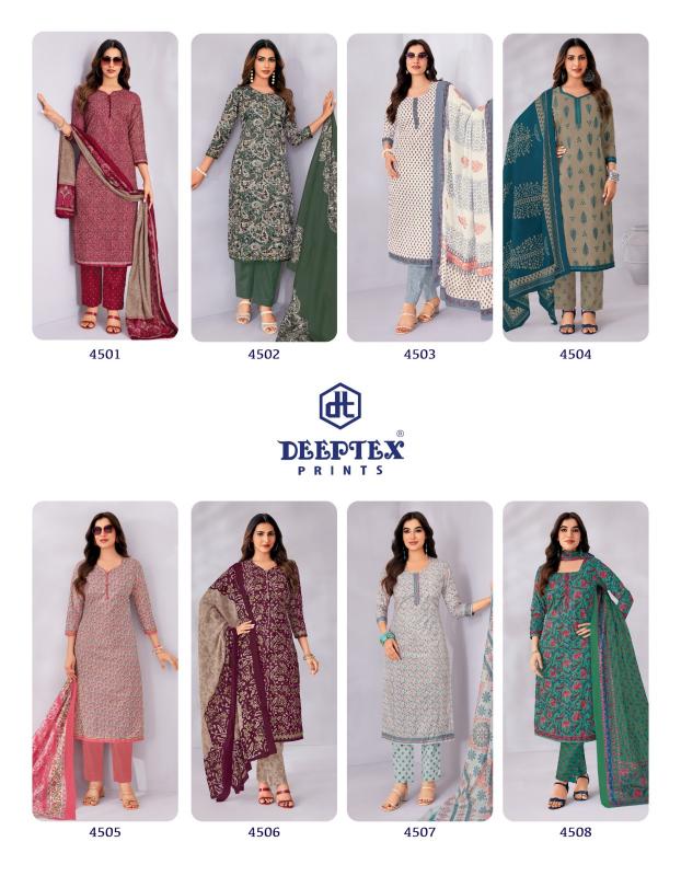 Deeptex chief guest vol 45 cotton dress material wholesale jetpur gujarat